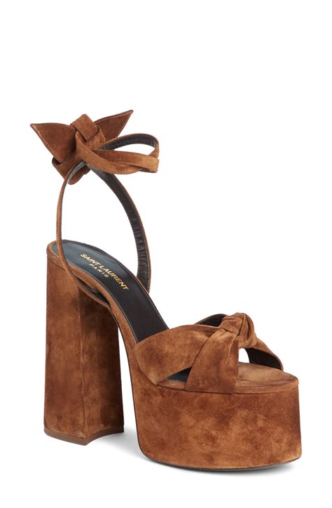 ysl paige platform sandal|Saint Laurent Paige Platform Suede Sandals .